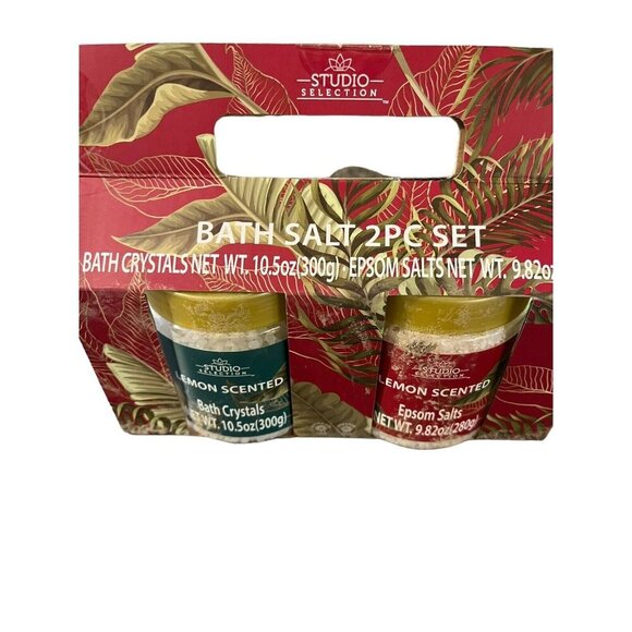 Studio Selection Bath Salt Two-Piece Set Lemon Bath Crystals / Epsom Salts - Picture 4 of 4